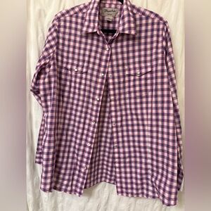Women’s size XXL wrangler, rancher, western snap button shirt
